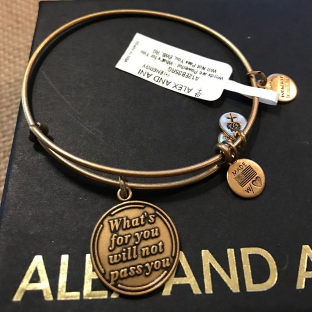 NWT Alex & Ani What's For You Will Not Pass You  666
